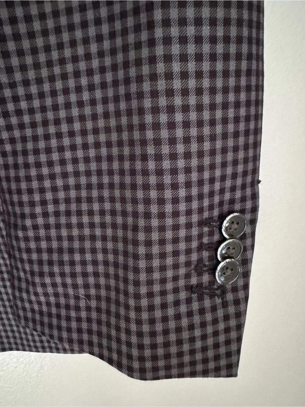 BIANCO BRIONI Loro Piana Modern Fit Tweed Houndstooth Blazer  - Size 50R - Gray